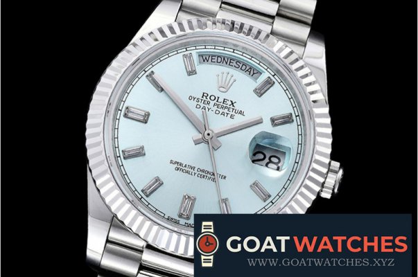 Rolex - DayDate 228206 Flt SS/SS Ice Blue Diam BP Swiss 2836