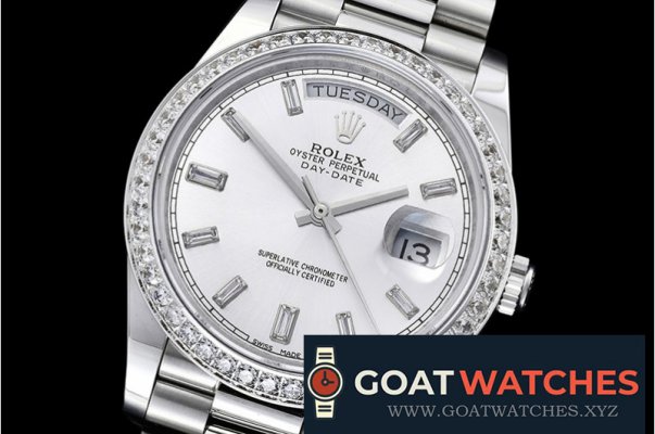 Rolex - DayDate 228206 SS/SS Silv Wht Diam BP Swiss 2836