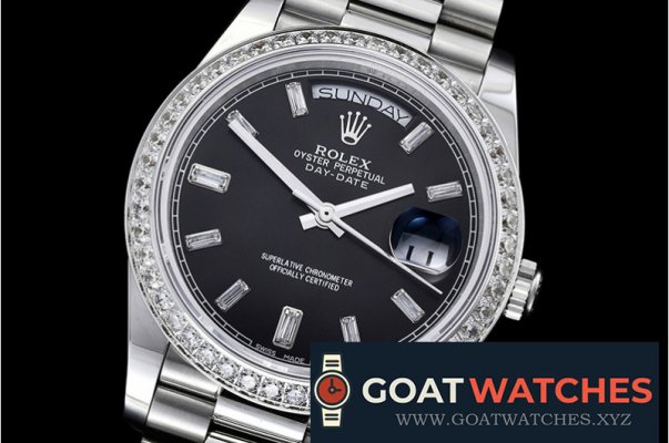 Rolex - DayDate 228206 SS/SS Blk Diam Baug BP A3255 Mod