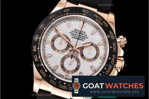 Rolex - Daytona 116515LN RG/RU Wht 904L Noob V3 A4130 Mod