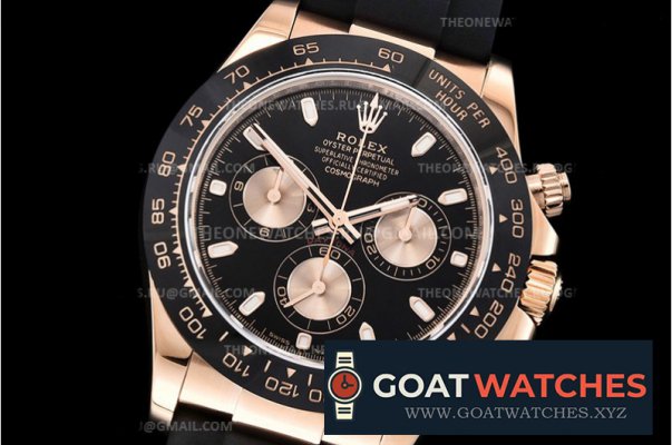 Rolex - Daytona 116515LN RG/RU Blk 904L Noob V3 A4130 Mod