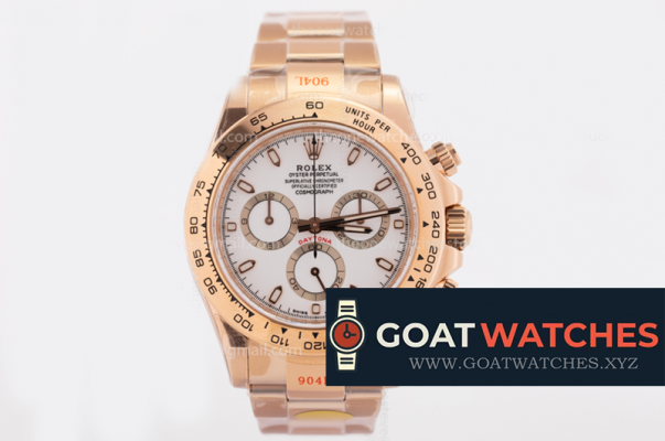 Rolex - Daytona 116505LN RG/RG White 904L Noob V4 A4130