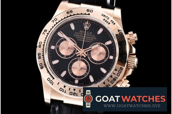 Rolex - Daytona RG/LE Black Stk BP Ult A-7750 Mod 4130