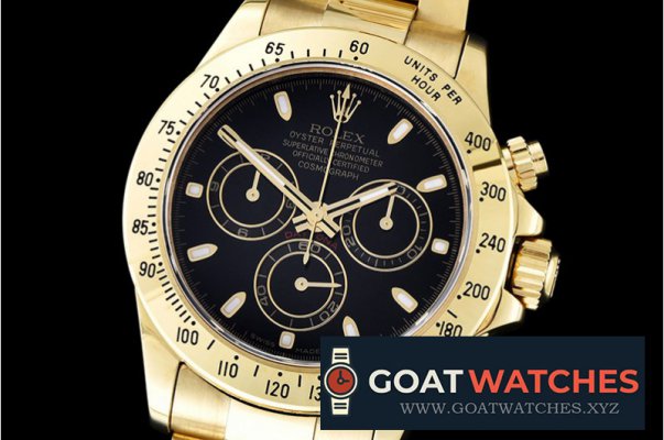 Rolex - Daytona 18K YG Wrapped Black Stk BP A7750 Mod 4130