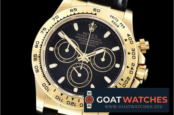 Rolex - Daytona 18K YG Wrp YG/LE Blk Stk BP A7750 Mod4130