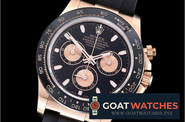 Rolex - Daytona Cer RG/RU Black Stick BP Ult A7750 Mod