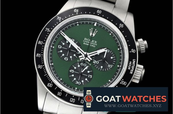 Rolex - Daytona Ref.6263 SS/SS Green Bamford PN JKF A7750