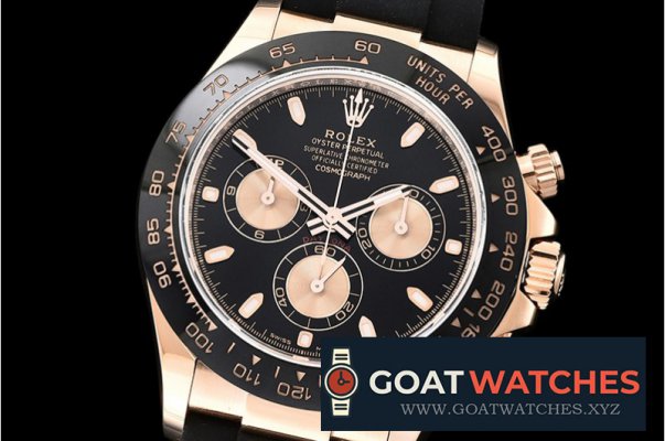 Rolex - Daytona 116515 CER/RG/RU Blk Noob Asia 4130 Mod