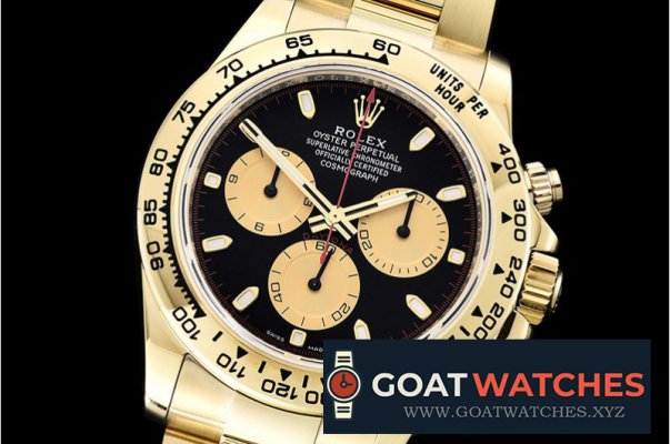 Rolex - Daytona 116518 YG/YG Black/Stk ARF V2 A4130 Mod