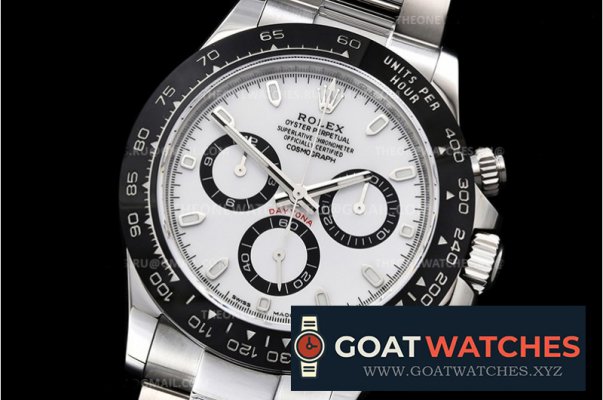 Rolex - Daytona 116500 CER/SS White 904L Noob V3 A4130 Mod