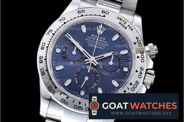 Rolex - Daytona 116519 904L SS/SS Blue/Stk Noob A4130 Mod