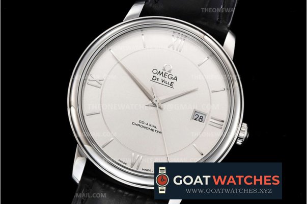 Omega - De Ville Men's Co-Axial SS/LE White/Stick KZF M9015