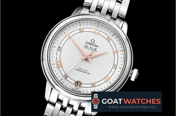 Omega - De Ville Prestige Ladies SS/SS White/Diam MKF MY9015