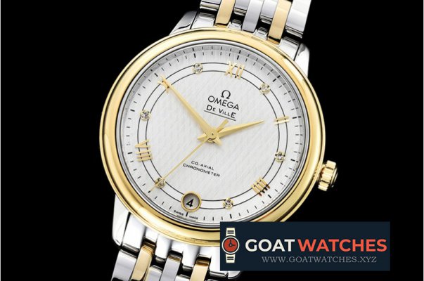 Omega - De Ville Prestige Ladies YG/SS White/Diam MKF MY9015