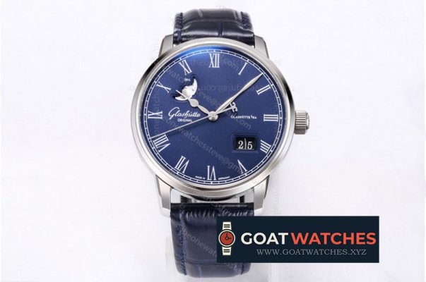 Glashutte - Excellence Panorama Date Moonphase SS/LE Blue V9F A2824