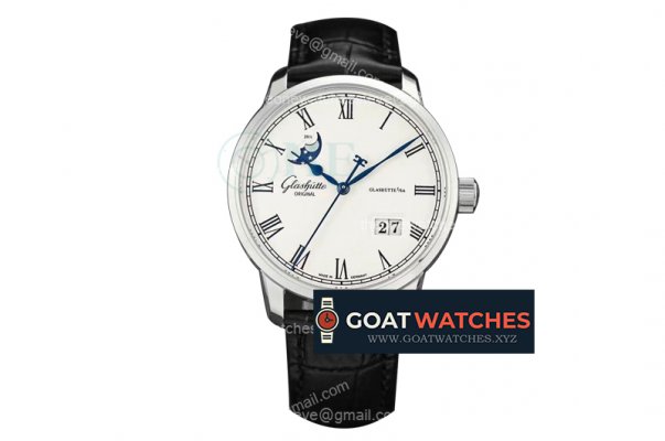 Glashutte - Excellence Panorama Date Moonphase SS/LE Wht GLF NH35A