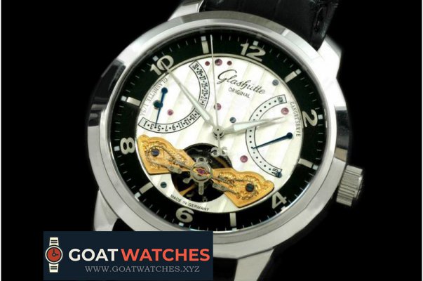 Glashutte - Panaomatic Calendar Reserve Tourbillon SS/LE White