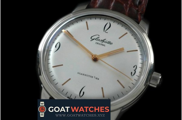 Glashutte - Senator Sixties SS/LE White/Gold Asian 2824