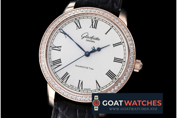 Glashutte - Senator Original RG/LE Diam White Asia 2824 Mod