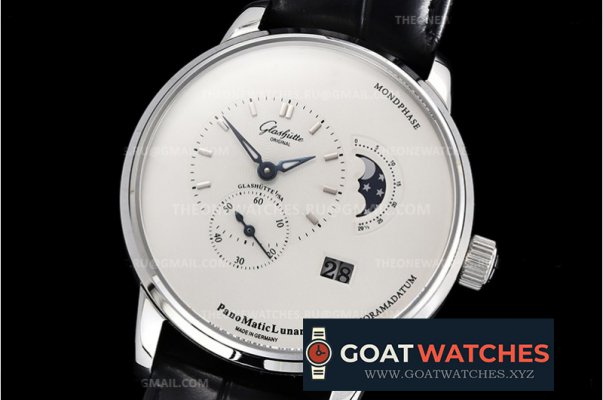 Glashutte - Panomatic Lunar SS/LE Wht/Stk Asia 23J Mod