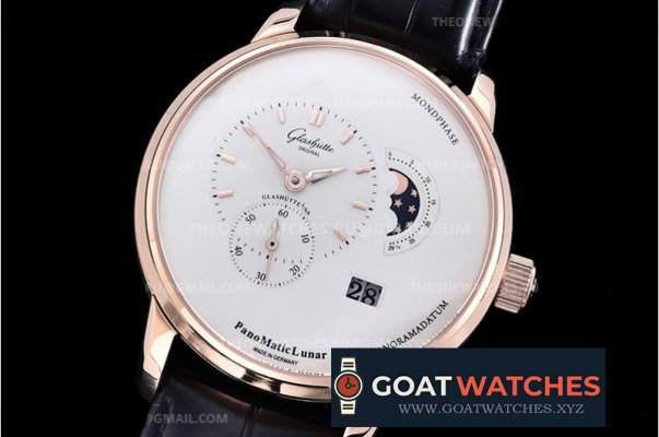 Glashutte - Panomatic Lunar RG/LE Wht/Stk TZF Asia 23J Mod