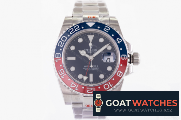 Rolex - GMT II 116719BLRO Pepsi 904L SS/SS V3 GMF A3285 CHS