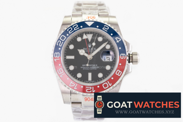 Rolex - GMT II 126710BLRO Pepsi 904L SS/SS V3 GMF A3186 CHS