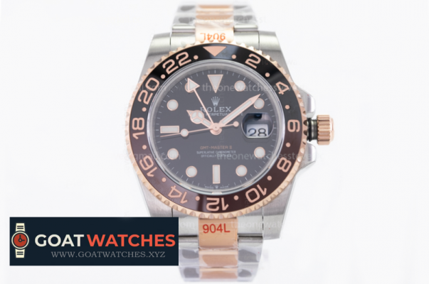 Rolex - GMT II 126711CHNR 904L RG/SS Blk V3 GMF A3285 CHS