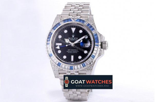 Rolex -GMT Master II Blu/Wh 904 Dia SS/SS Blk GMF A3285 CH