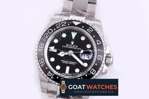 Rolex - GMT II 116710LN 904L SS/SS Black SF A3186 CHS