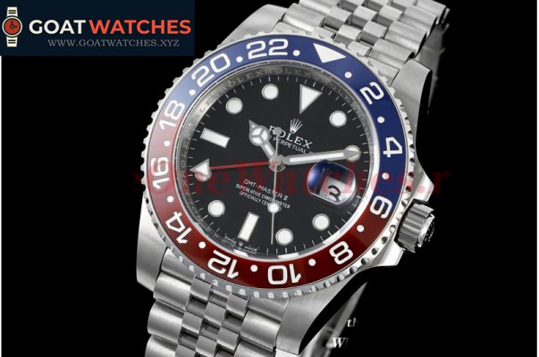 Rolex - GMT Master II 126710 BLRO Red/Blue Ceramic 904L Steel APSF Black Dial VR3285