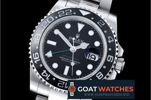 Rolex - GMT II Ref.116710 Blk/Blk SS/SS BP A3186 Mod