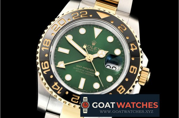 Rolex - GMT Master II 116713LN 904L YG/SS Green GMF A2836