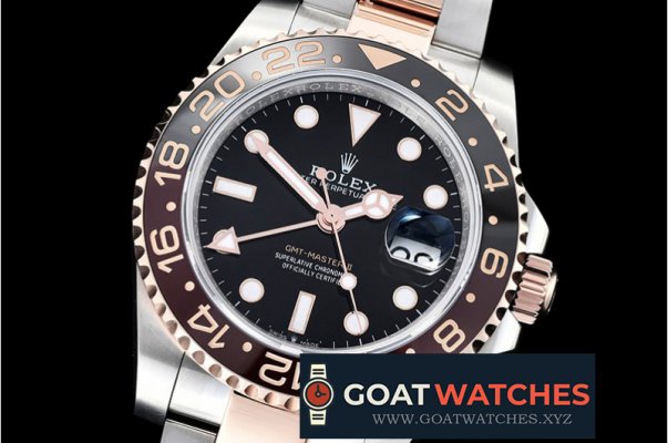 Rolex - GMT Master II 2018 126711 RG/SS Black BP A2836