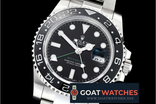 Rolex - GMT II 116710LN 904L SS/SS Blk GMF Asia 2836