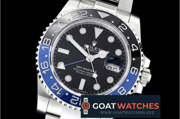 Rolex - GMT II 116710BLNR 904L SS/SS Blk GMF Asia 2836