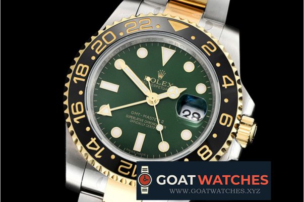 Rolex - GMT Master II 116713LN YG/SS Green EWF Asia 2836