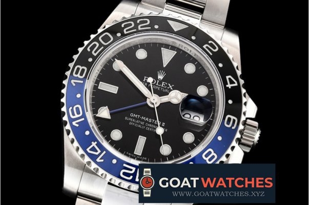 Rolex - GMT II 116710BLNR Batman SS/SS Blk BP Asia 3186 CHS