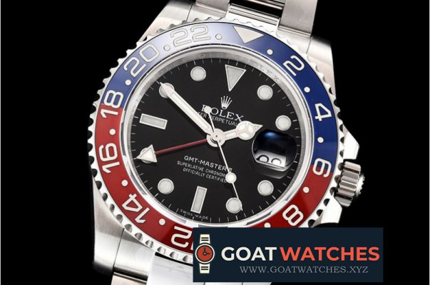 Rolex - GMT II 116719BLRO Pepsi SS/SS Blk BP Asia 3186 CHS