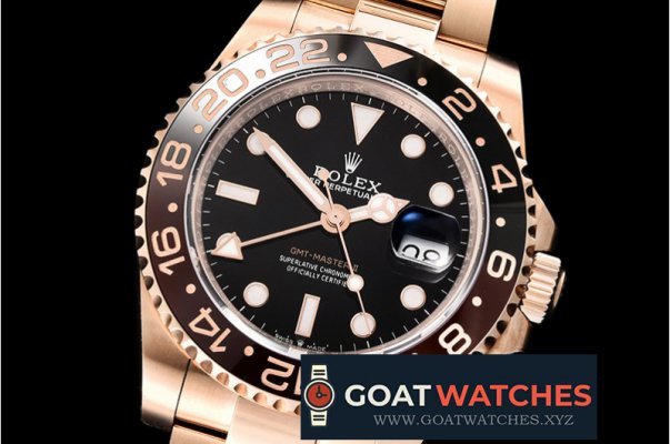 Rolex - GMT Master II 126715CHNR RG/RG Blk BP Asia 3186 CHS