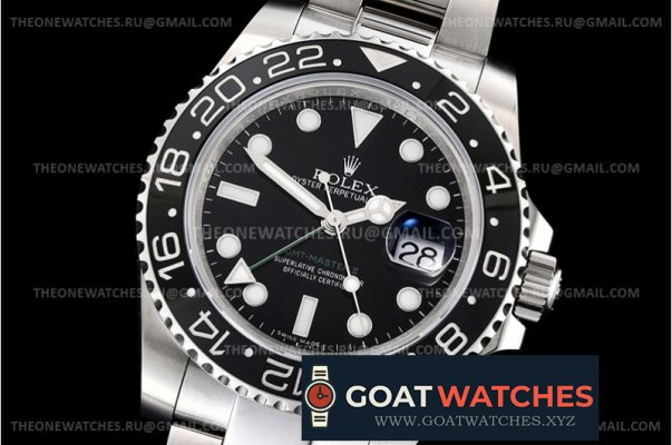 Rolex - GMT II 116710LN 904L SS/SS Blk VRF 1:1 A3186 CHS