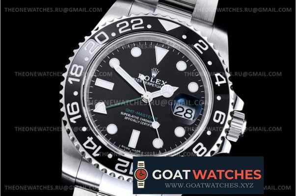 Rolex - GMT II 116710LN 904L SS/SS Blk ARF Asia 3186 CHS