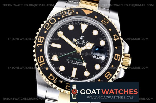 Rolex - GMT II 116713LN YG/SS Black GMF V3 Asia 3186 CHS