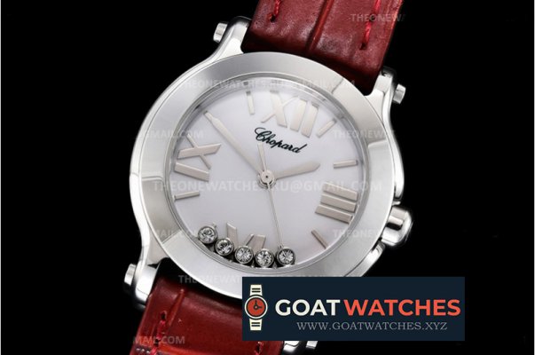 Chopard - Happy Sports Diamonds 30mm SS/LE Wht/Rmn ZF Swiss Qtz