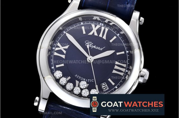 Chopard - Happy Sports Diamonds 36mm SS/LE Blue/Rmn Asia 2892