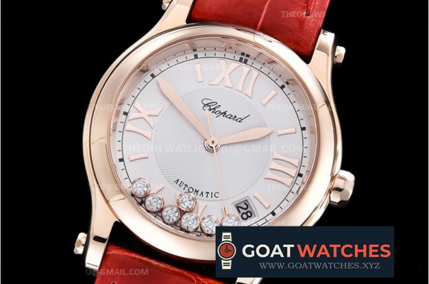 Chopard - Happy Sports Diamonds 36mm RG/LE Wht/Rmn Asia 2892