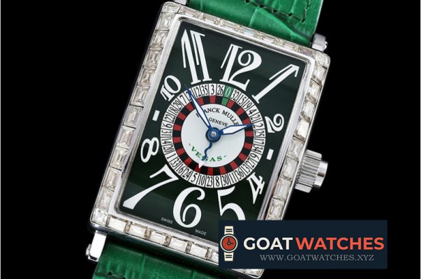 Franck Muller - Long Island Vegas Edition Diam SS/LE Green Asia 21J Mod