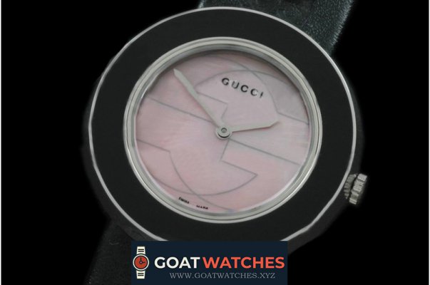 Gucci - U Play Mid Size SS/LE MOP Pink / Blk Jap Quartz