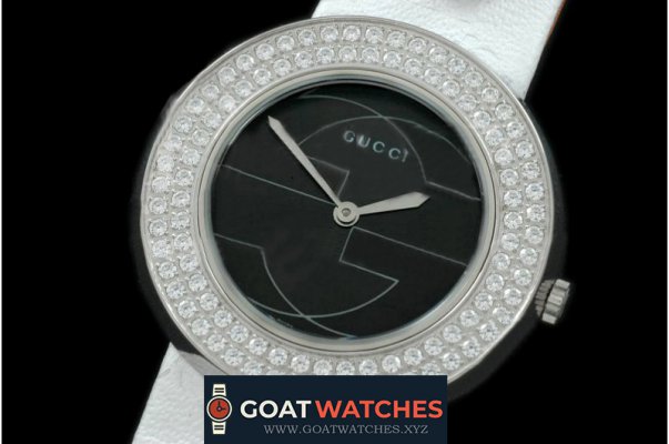 Gucci - U Play Mid Size SS/LE Blk / Diam Jap Quartz