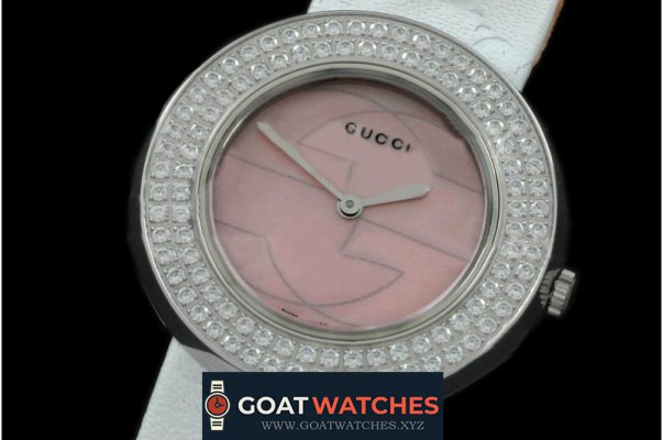 Gucci - U Play Mid Size SS/LE MOP Pink / Diam Jap Quartz